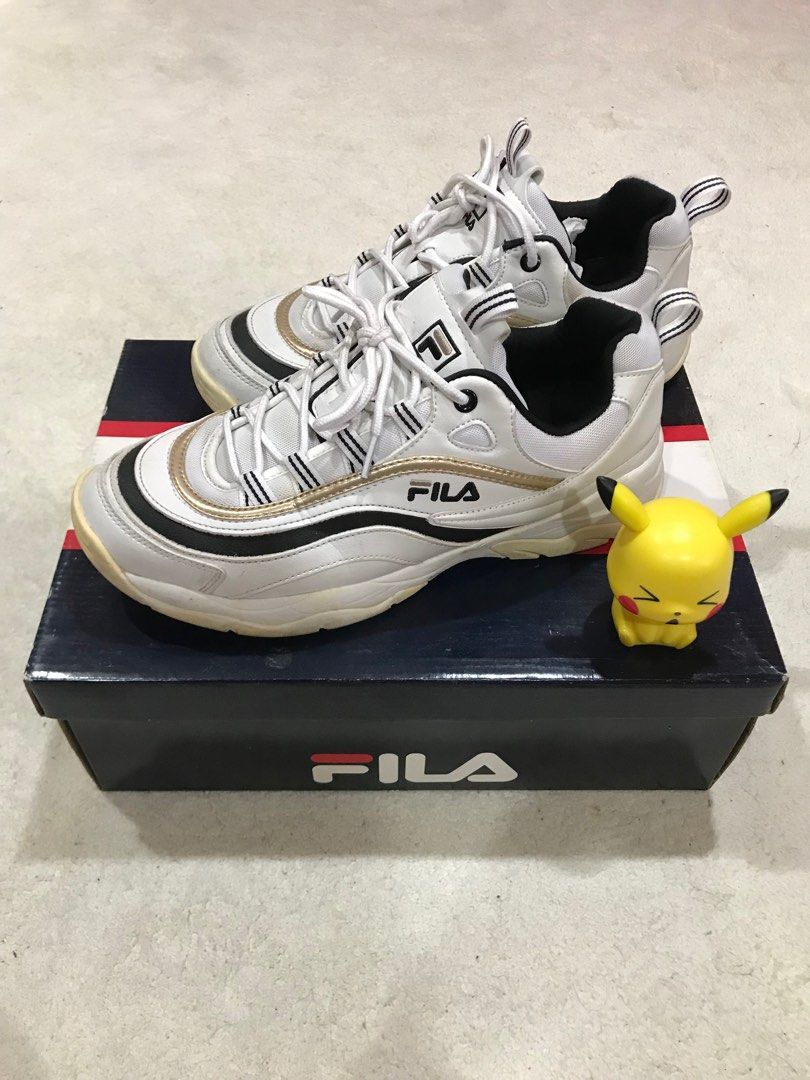 Black and sale gold fila shoes