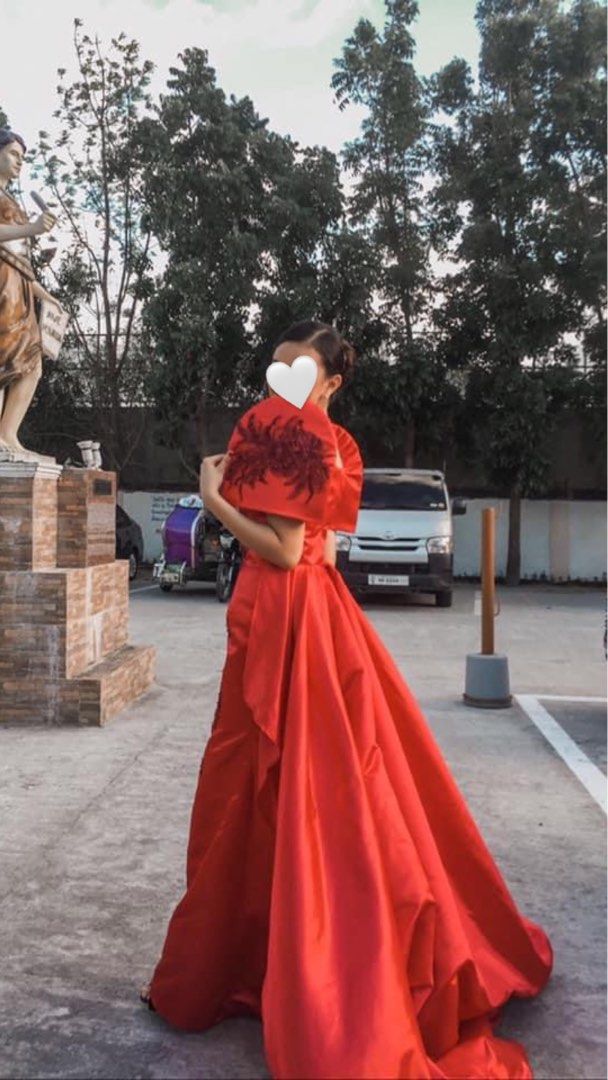Filipiniana top long gown