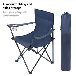 Foldable Camping Chairs Brand New (Available in Black or Navy Blue)