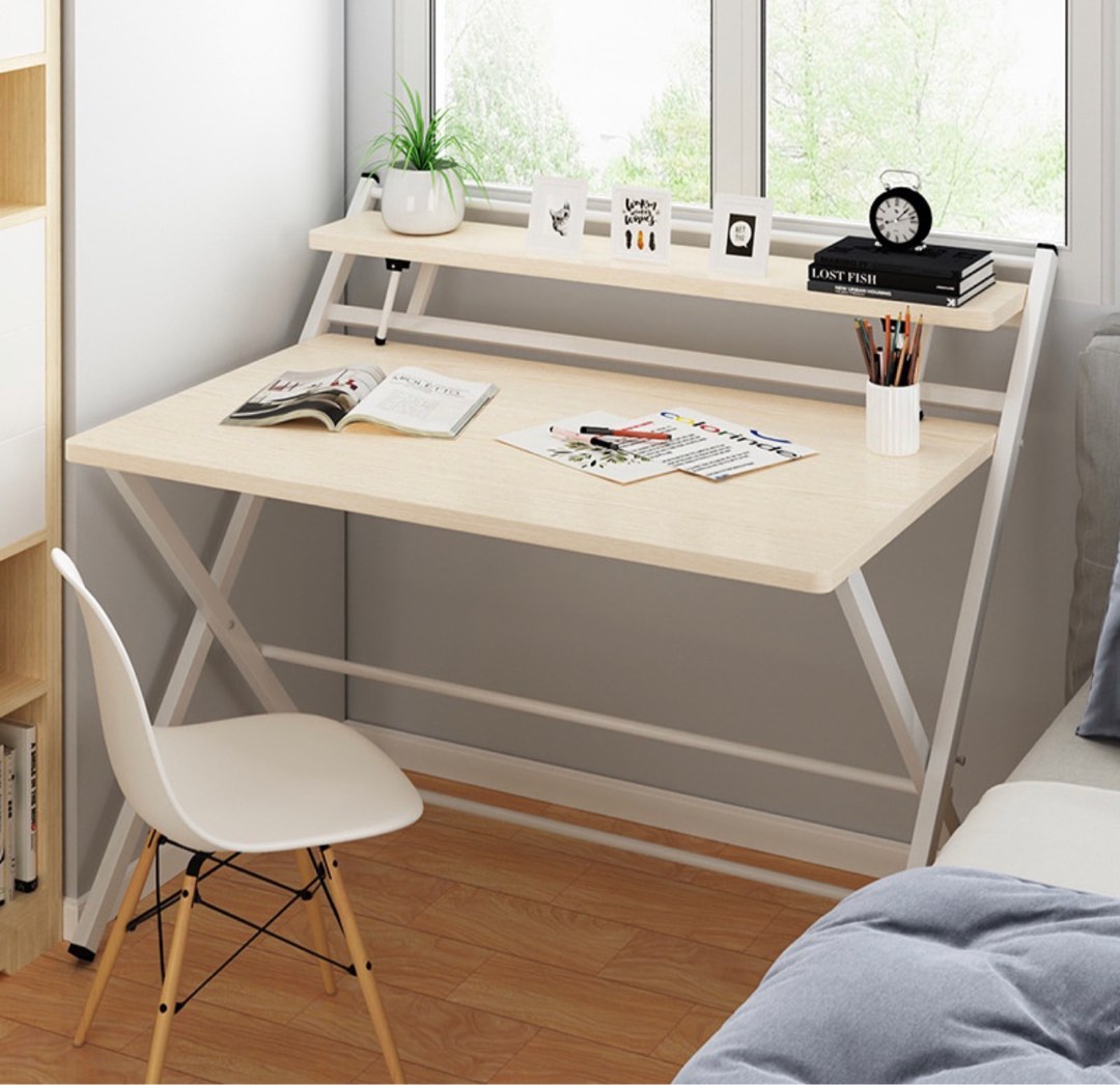 Foldable study table / desk on Carousell
