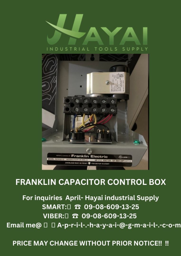 FRANKLIN CAPACITOR CONTROL BOX on Carousell