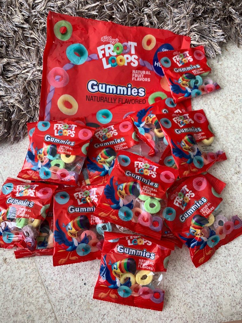 Fruit Loops Gummies All Natural Fruit Flavour, Food & Drinks
