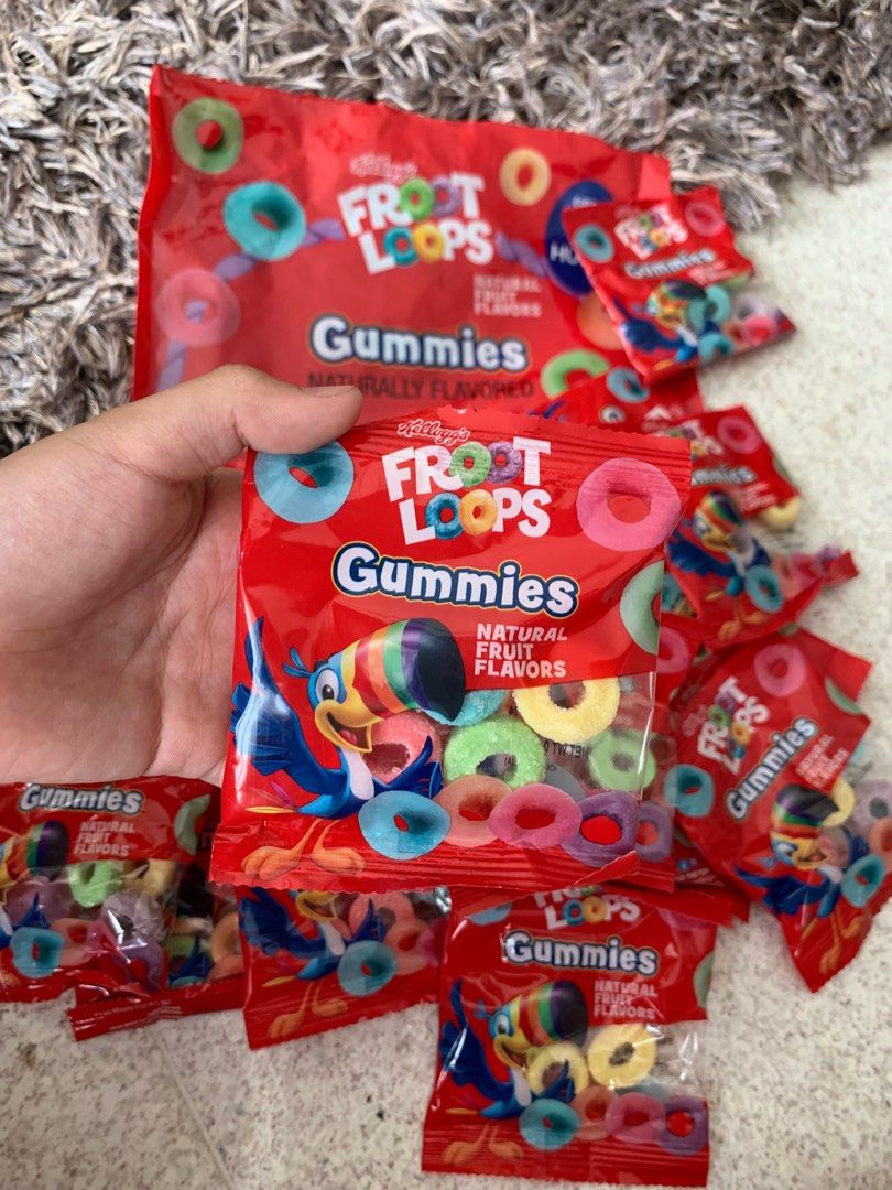 Fruit Loops Gummies All Natural Fruit Flavour, Food & Drinks