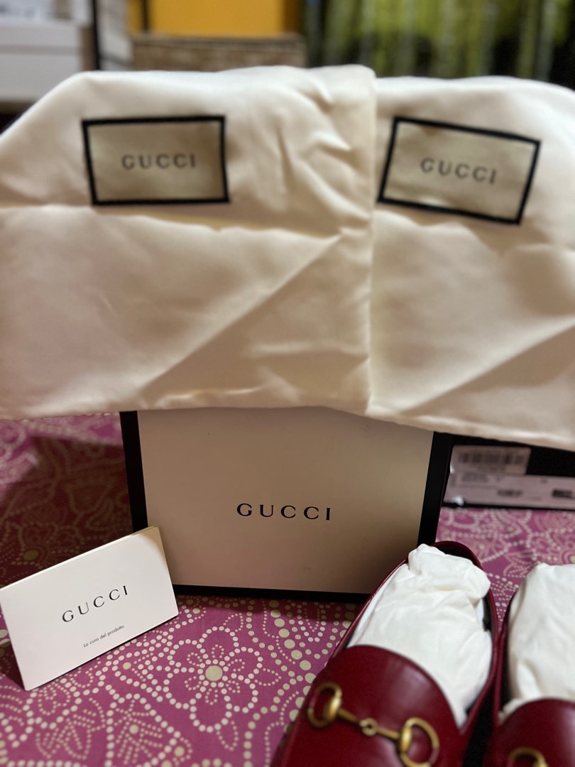 Gucci Brixton Loafers Red 35.5 Luxury Sneakers Footwear on Carousell