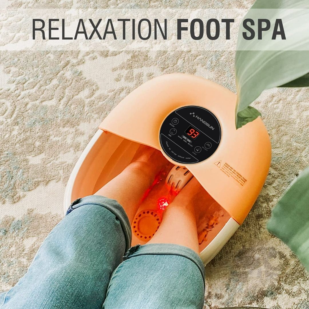 Hangsun Large Foot Spa Bath Massager with Heat Bubbles Massage FM660