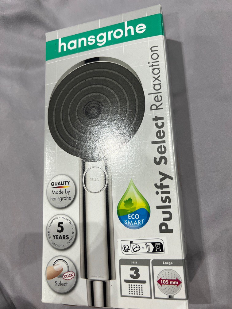 Hansgrohe Pulsify Select Shower Head, Furniture & Home Living, Bathroom