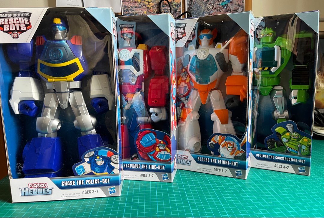 Hasbro 孩之寶Playskool heros, transformers rescue bots 一套4隻