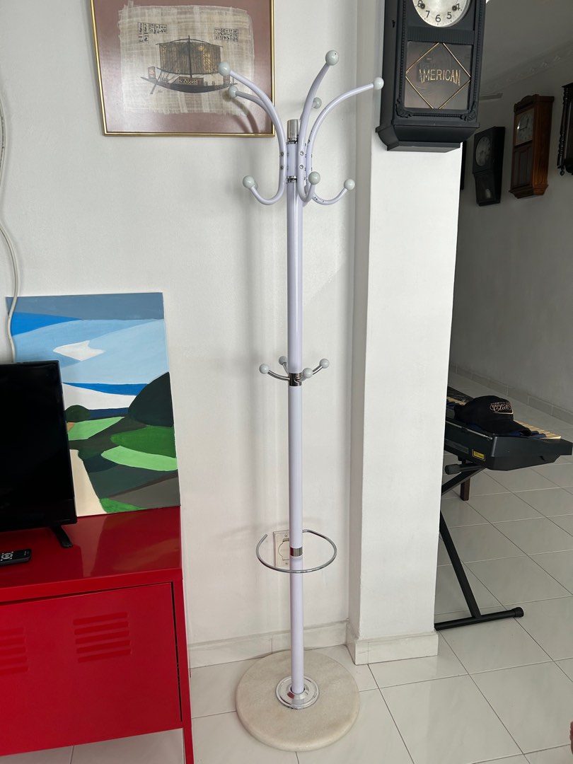 Hat, coat and handbag stand with marble base, Furniture & Home Living