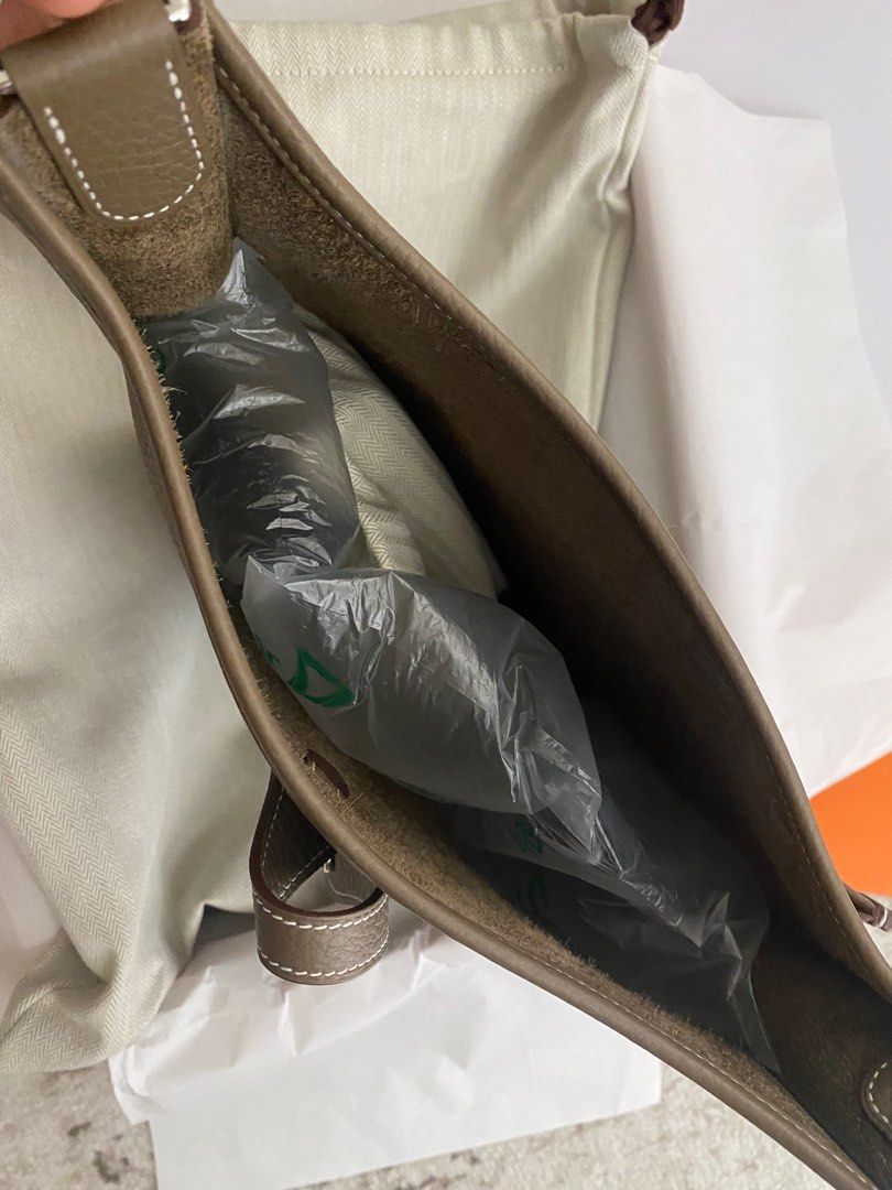 Hermes Evelyne PM Etoupe (Category: Luxury Bags & Wallets) located in Mandaluyong City. Submitted by perfectpassion (Listing ID 1230529824, Image 2). Description: Brand new. ETA Sept 2023. Full inclusion..