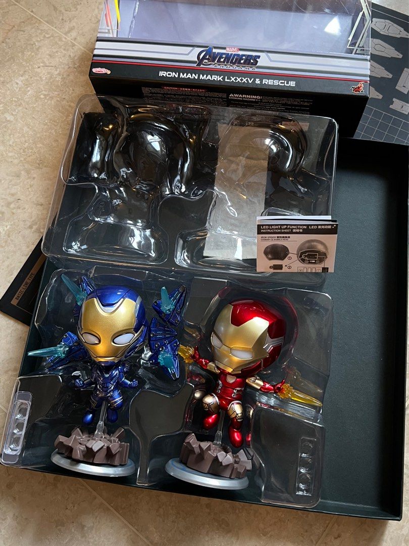 HOT TOYS COSBABY AVENGERS ENDGAME IRON MAN MARK 85 AND RESCUE