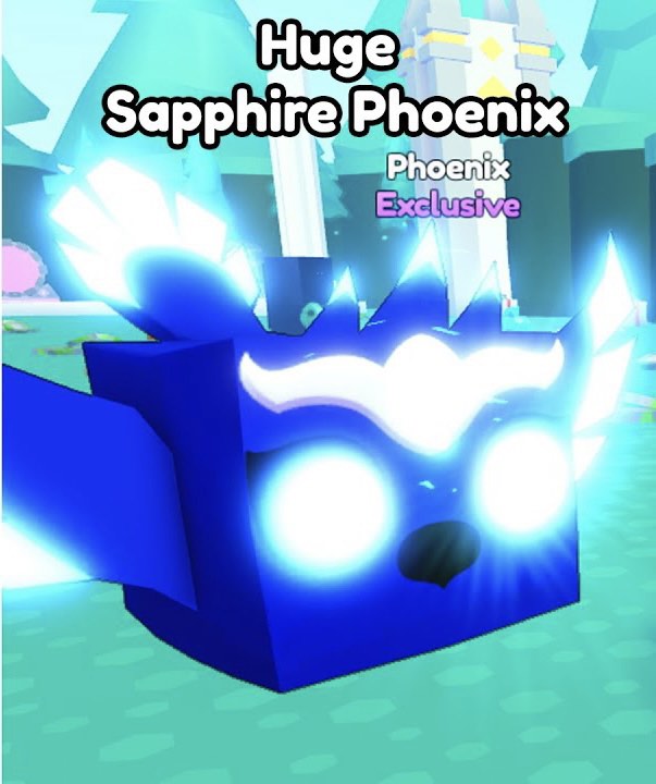 Huge Sapphire Phoenix in pet simulator X, Video Gaming, Gaming Accessories, InGame Products on