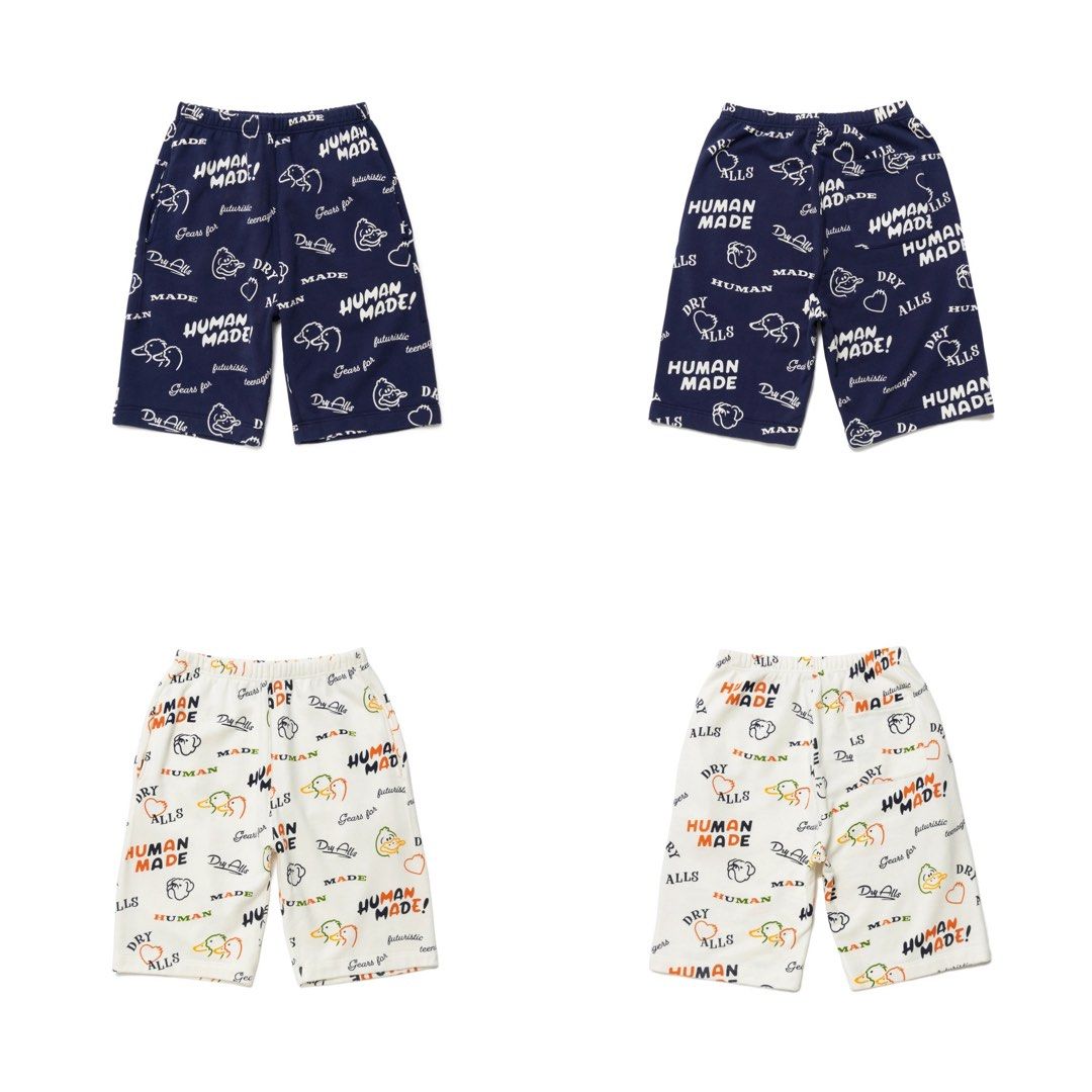 HUMAN MADE PRINTED SWEAT SHORTS, Men's Fashion, Bottoms, Shorts on