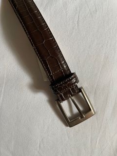 Ikat Pinggang Zara Man - Leather Dark Brown (Unisex)