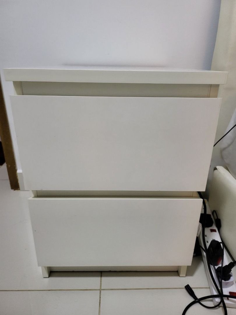 IKEA Malm Bedside Table (White), Furniture & Home Living, Furniture, Shelves, & Racks