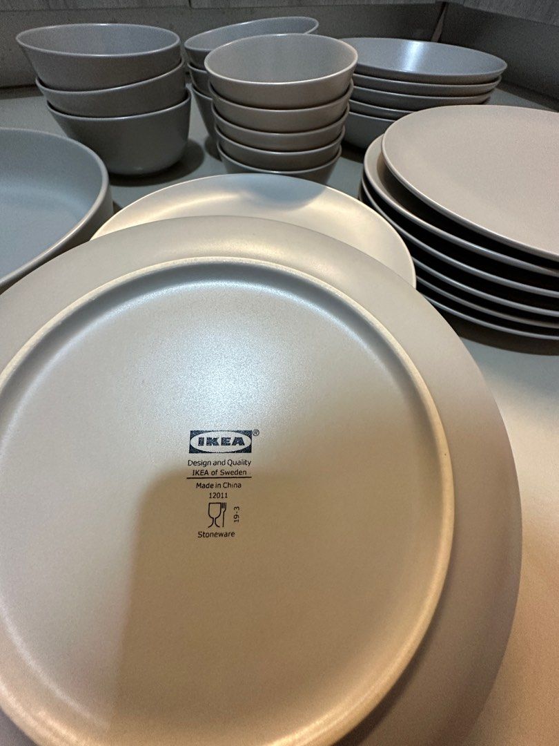 Ikea dinnerware stoneware plates, Furniture & Home Living, Kitchenware