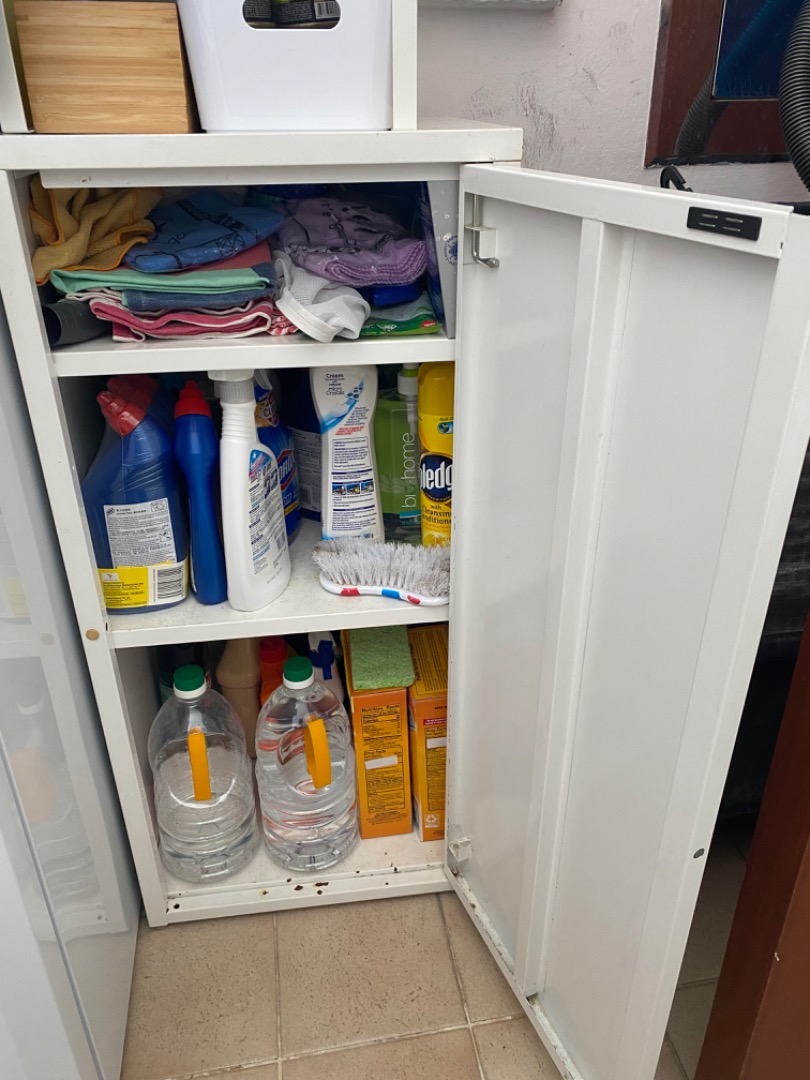 IKEA Josef metal shelving unit with door, Furniture & Home Living