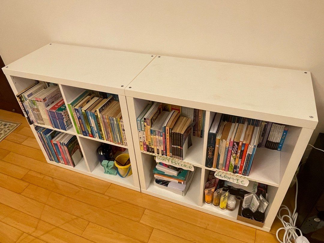 IKEA Kallax Bookshelves x 2 80 each, 傢俬＆家居, 傢俬, 書櫃、櫃子及架 Carousell