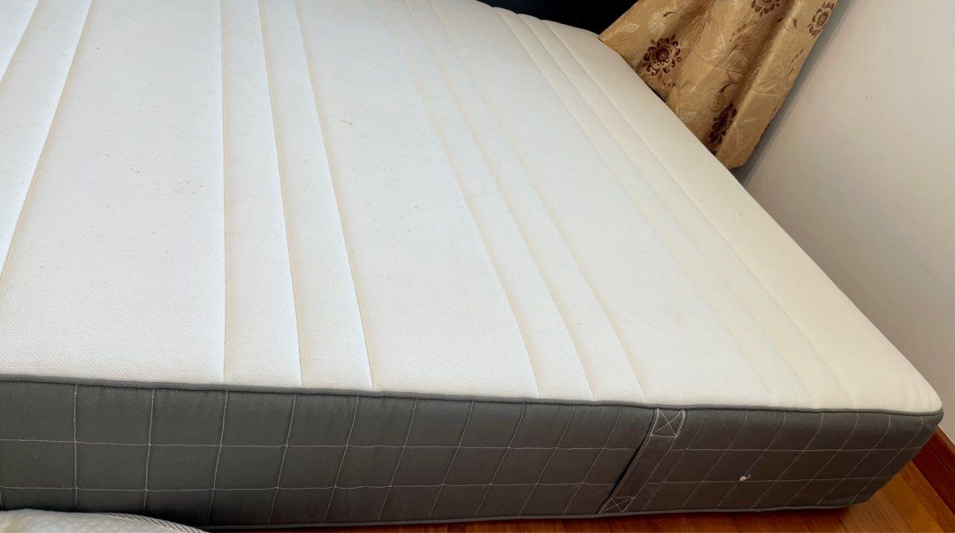 IKEA queen size mattress and latex topper, Furniture & Home Living
