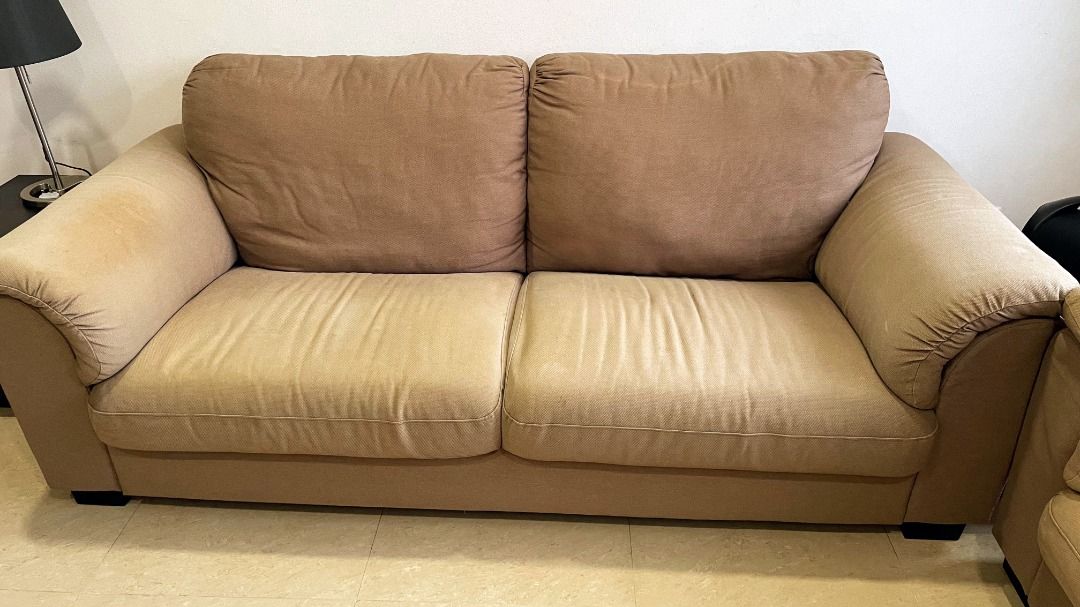 IKEA TIDAFORS 3 seat Sofa Hensta light brown, Furniture & Home Living