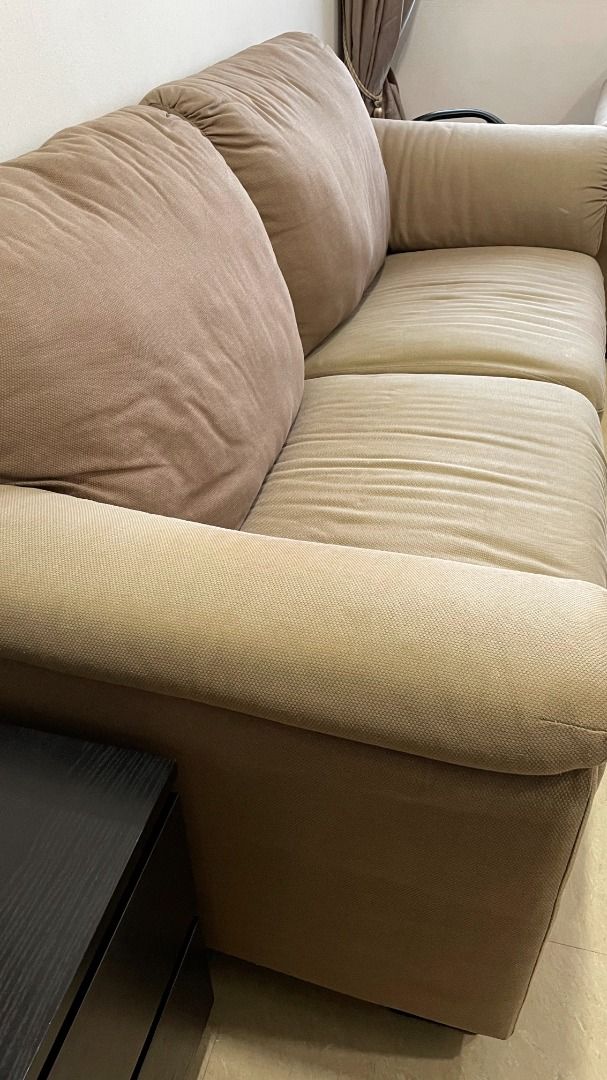 IKEA TIDAFORS 3 seat Sofa Hensta light brown, Furniture & Home Living