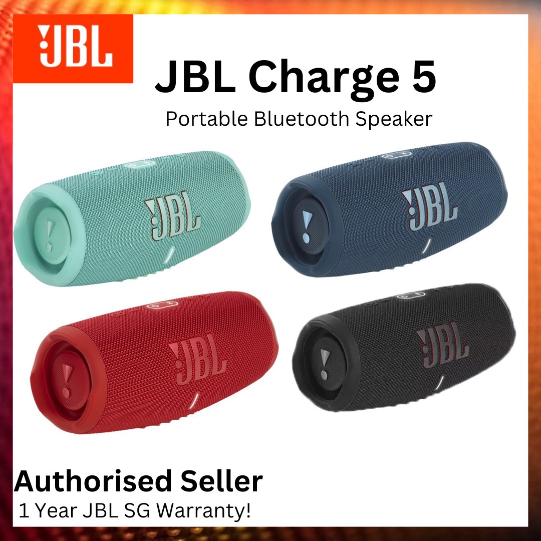 JBL Charge 5 Portable Bluetooth Speaker, Audio, Soundbars, Speakers