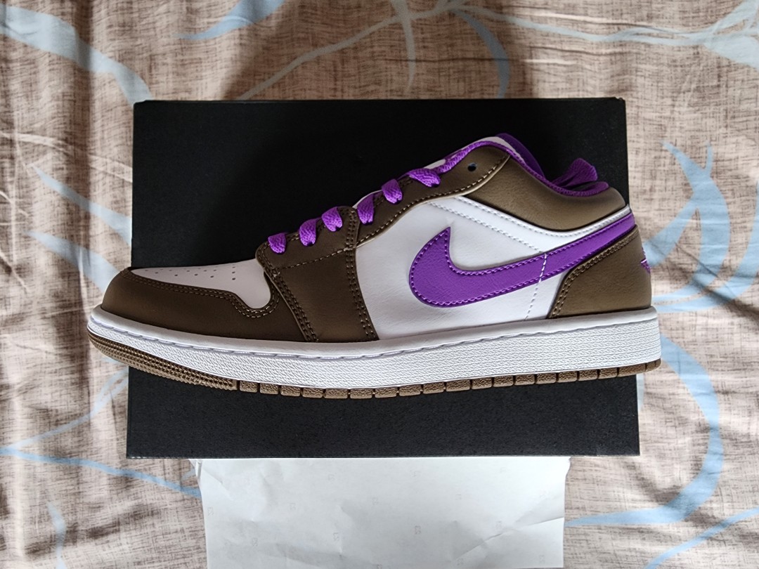 Purple gold jordan on sale 1