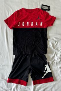 Jordan Little Boys Short-Sleeve Colorblock Tee and Shorts