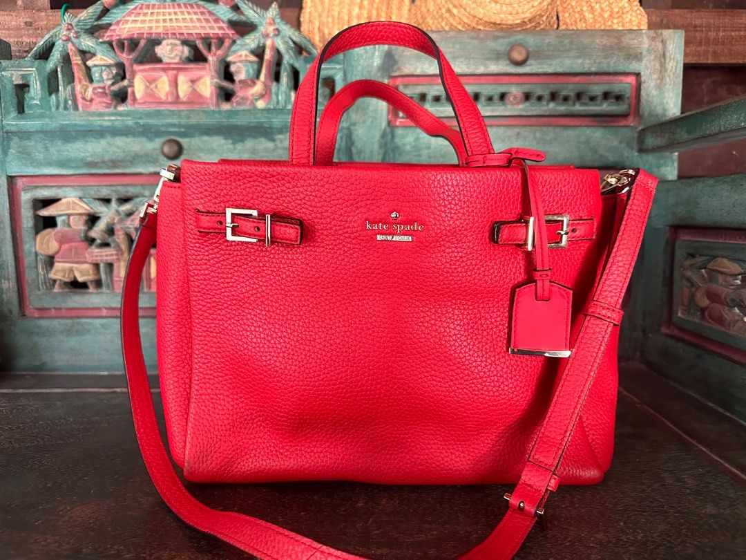 Red kate spade 2024 purse with bow