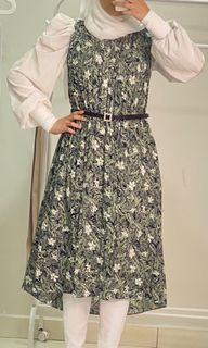 Korean Floral Sleeveless Dress