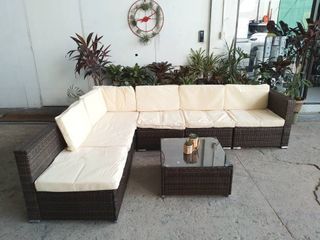 L Type Wicker Sofa Set C