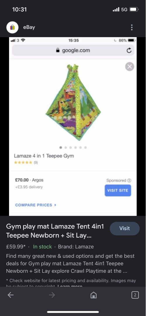 Lamaze 4 in 1 TeePee Activity Gym