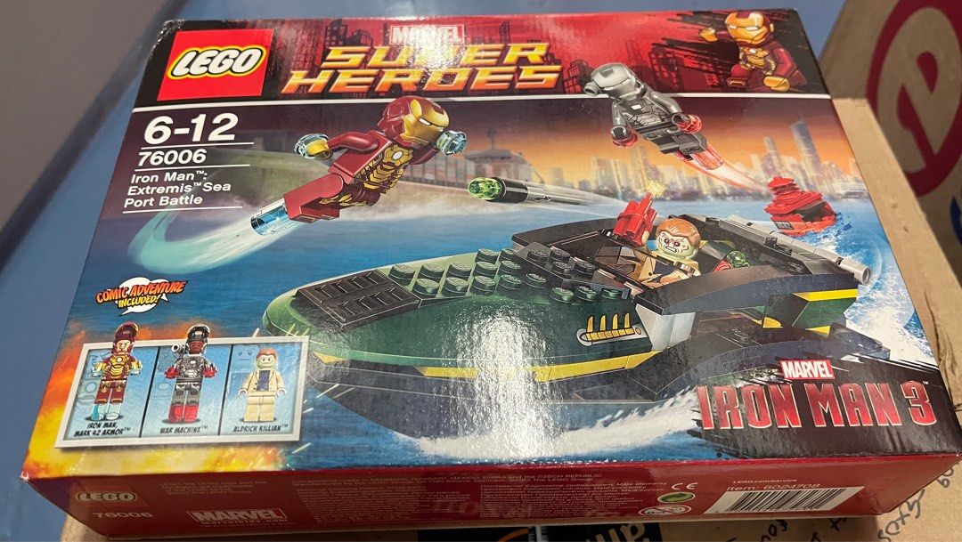 Lego Marvel 76006 Iron Man Extremis Sea Port Battle, Hobbies & Toys, Toys &  Games On Carousell