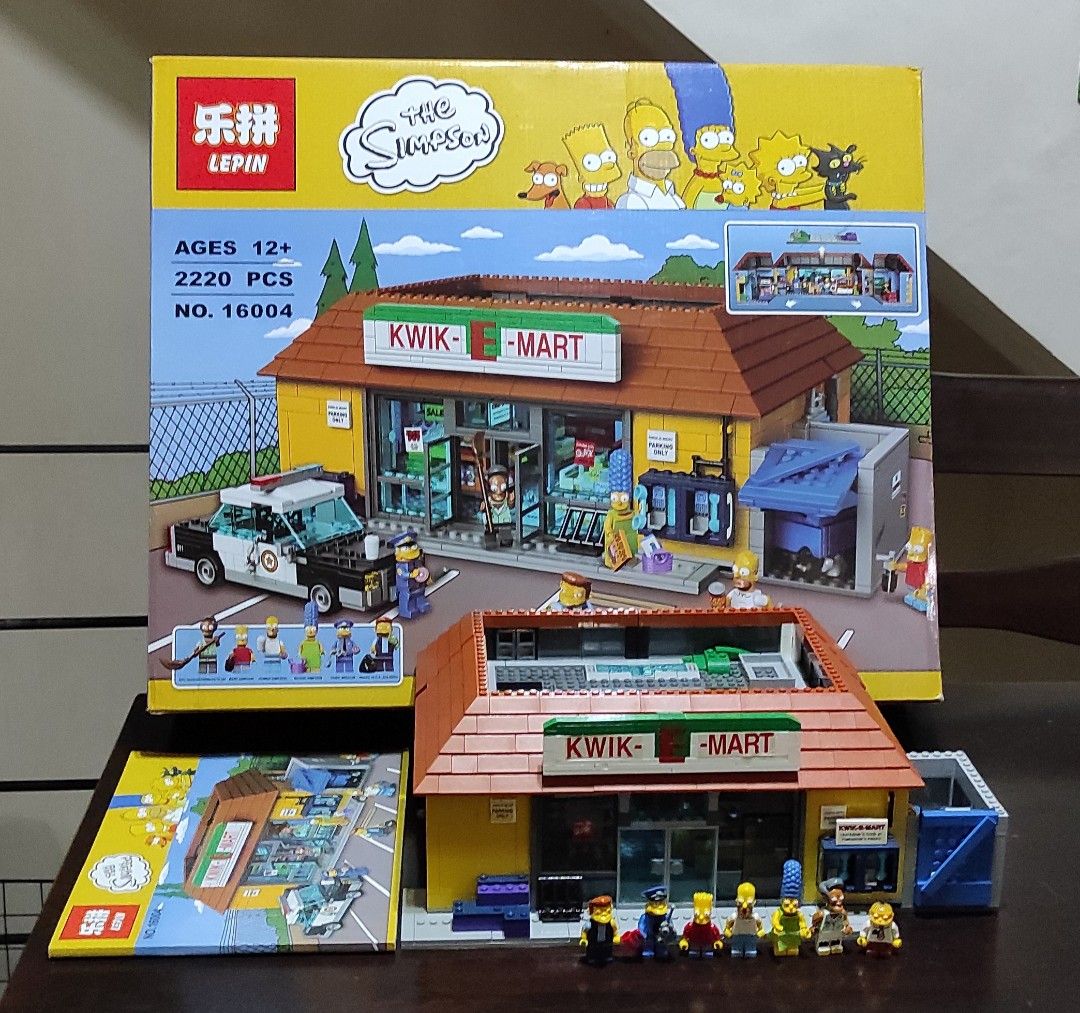 Lepin The Simpson Kwik-E-Mart Blocks Set (Assembled and Incomplete) (Category: Lego & Building Sets) located in Bacoor. Submitted by collectors_haul (Listing ID 1230434126, Image 1). Description: 📌Pre-owned. 📌Message me if you want this shipped assembled, original box is not included unless you want it flattened and folded so it could fit the parcel. 📌Message me if you wish to include the original box as is. I can dismantle a few parts so it c