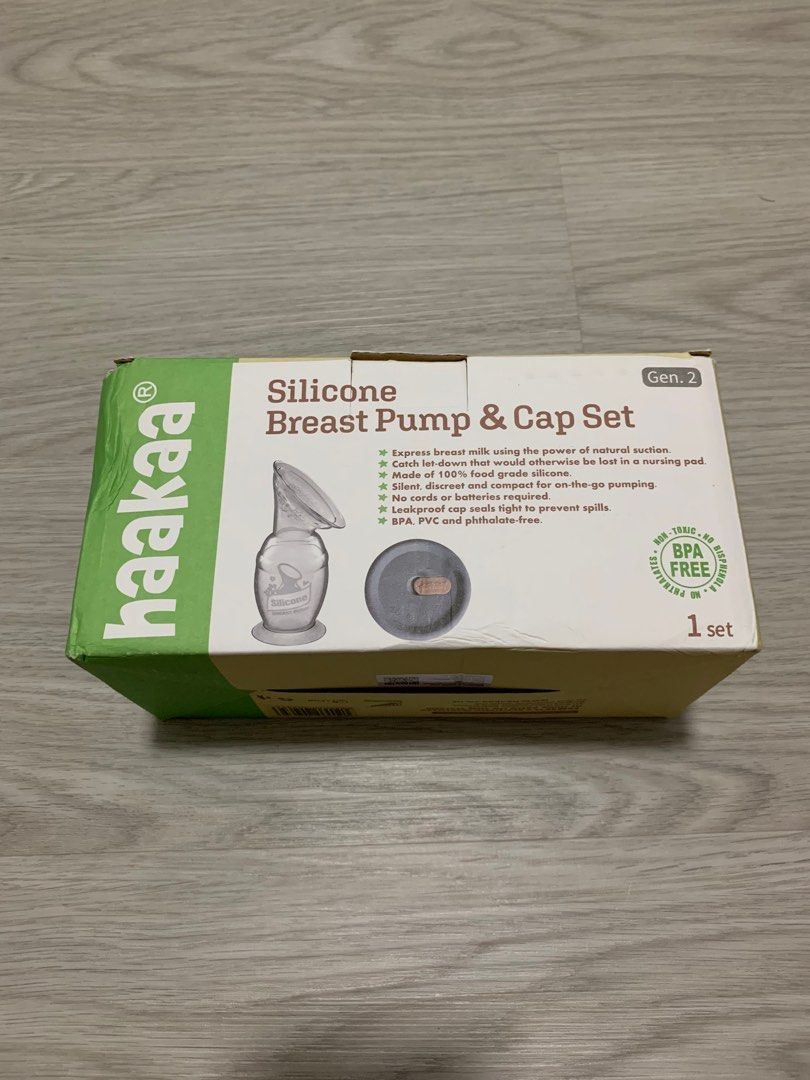 *Lightly used* Haakaa Gen 2 Silicone Manual Breast Pump, 150ml (w/ Suction Base) + Lid, Babies
