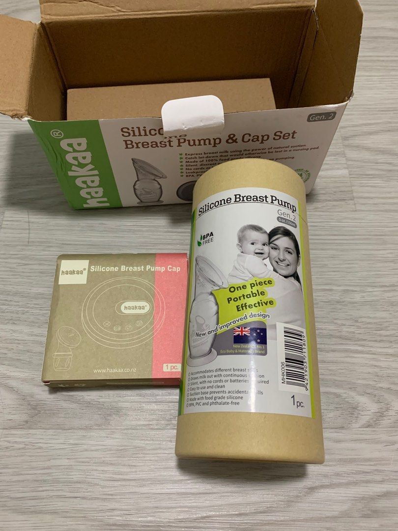 *Lightly used* Haakaa Gen 2 Silicone Manual Breast Pump, 150ml (w/ Suction Base) + Lid, Babies