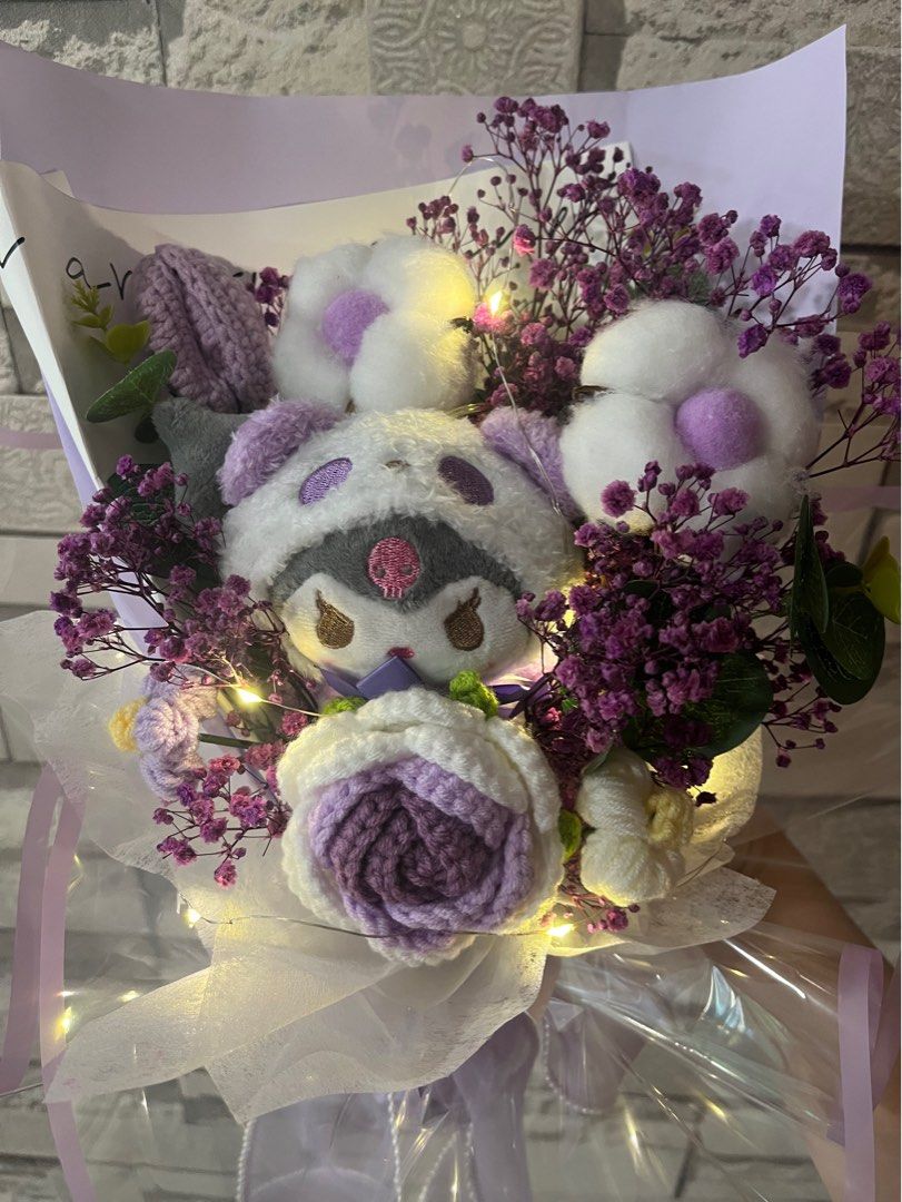 [LIMITED] Sanrio Kuromi Flower Bouquet Crochet Flower Bouquet Kuromi