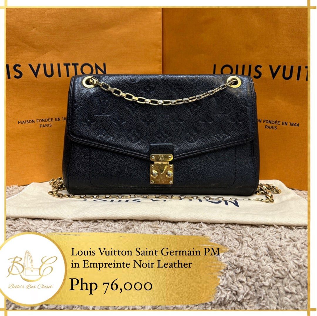 Louis Vuitton - Saint-Germain PM Monogram Empreinte Leather Noir
