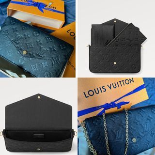 Louis Vuitton Rose Trianon / Cream Pochette Felicie Pouch Inserts NEW!! Both