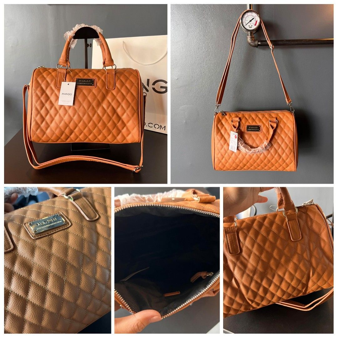 Mango Quilted Bowling Bag Women s Fashion Bags Wallets Shoulder Bags on Carousell