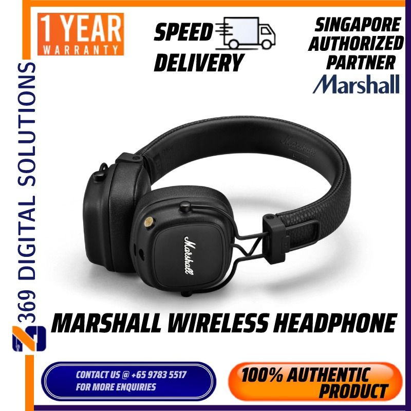 Marshall bluetooth headphones microphone on sale