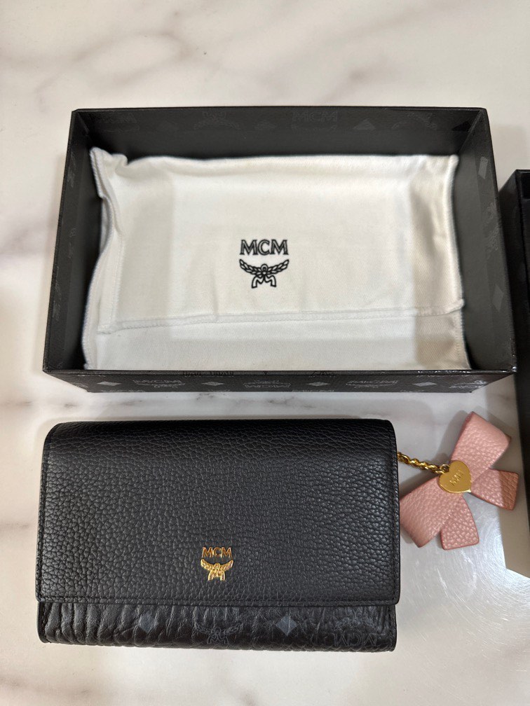 MCM Medium Fold Black Wallet, Women's Fashion, Bags & Wallets, Wallets