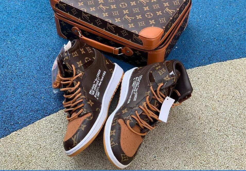 Men's OFF Louis For Ceeze Air Jordan 1 Brooklyn Basketball Shoes L V  Pinnacle (with leather box）, 男裝, 鞋, 波鞋- Carousell