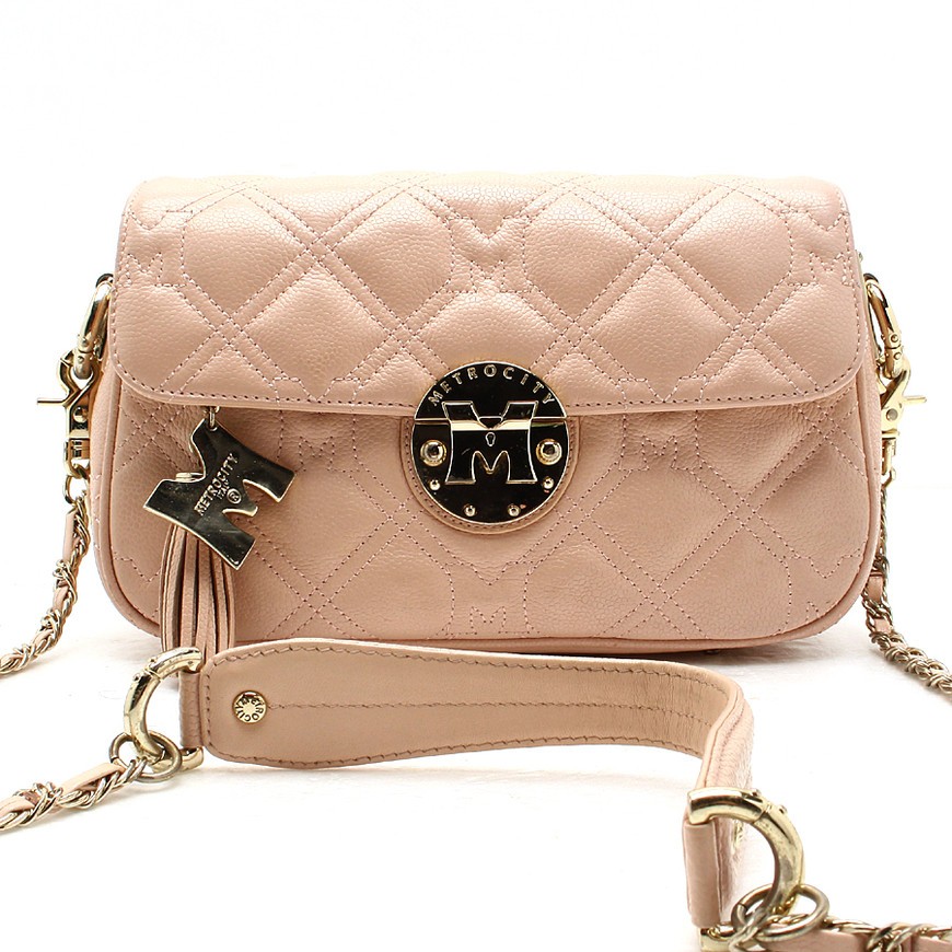 Leather handbag Metrocity Pink in Leather - 36149815