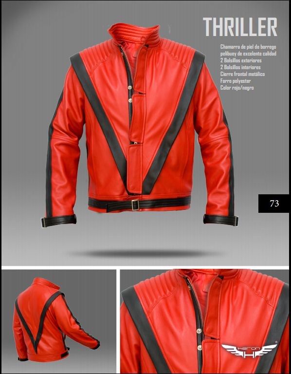 Michael Jackson Thriller White Leather Classic Jacket  Global MJ Shop