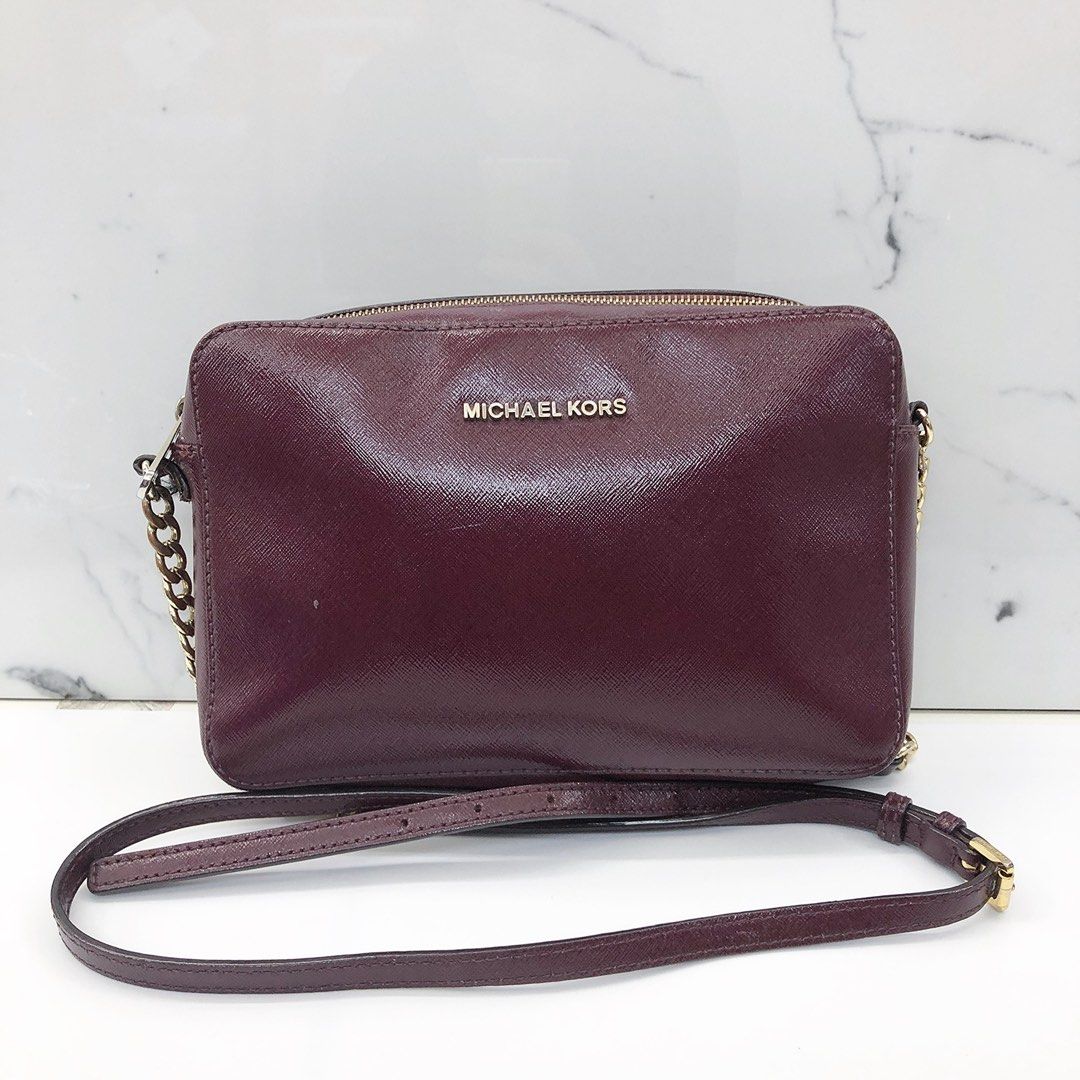 Maroon leather crossbody bag sale