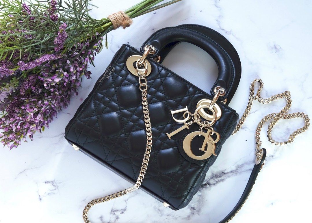 Mini Lady Dior Bag Black Cannage Lambskin Ghw (Can Trade), Women'S Fashion,  Bags & Wallets, Cross-Body Bags On Carousell