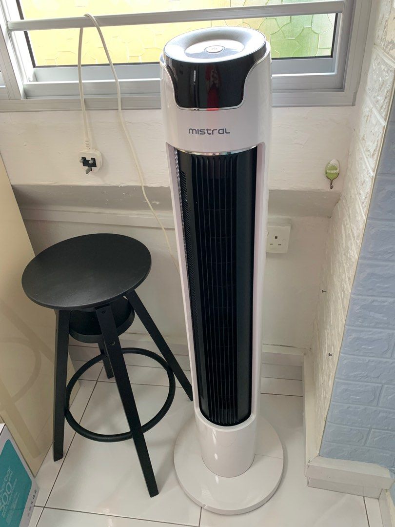 Mistral Tower Fan with remote control, Furniture & Home Living