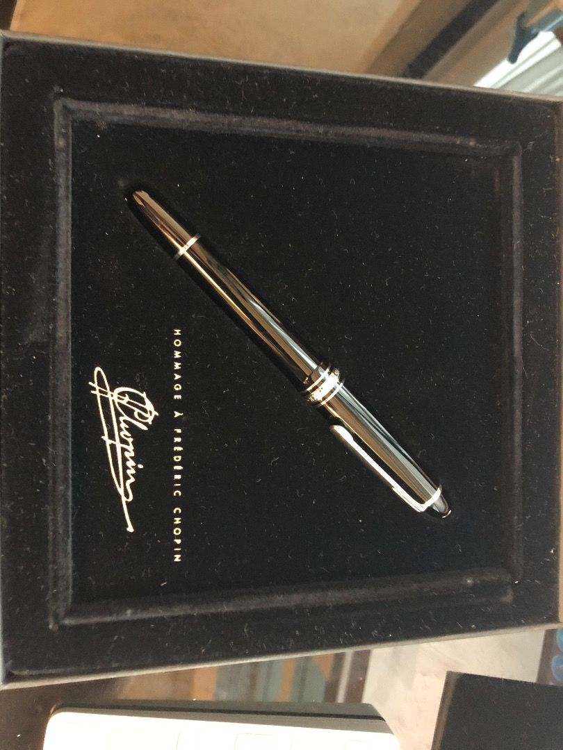 Montblanc P145 Authentic Platinum Line Chopin 14K M gold Nib