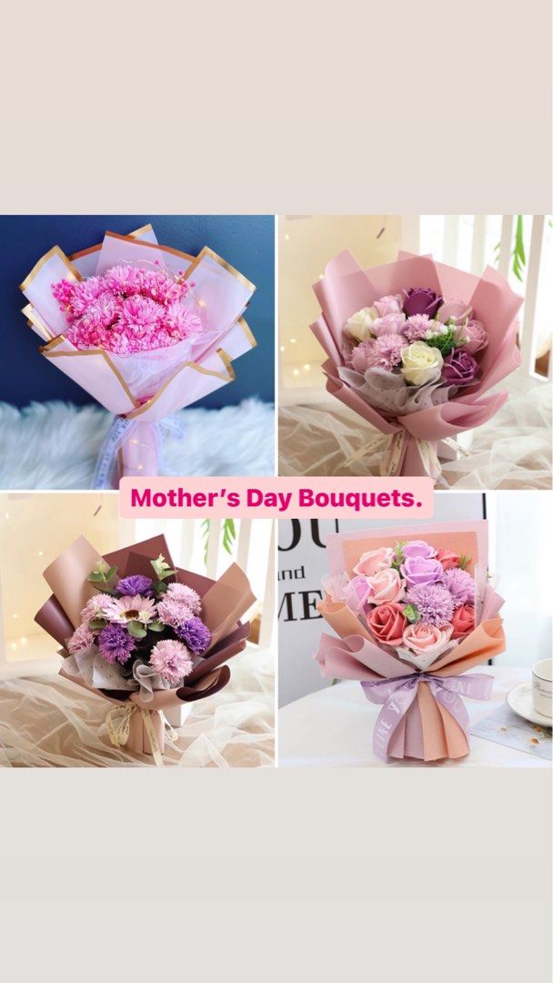 Bulk Mother's Day Straw Flower Bouquet Craft Kit - Makes 48