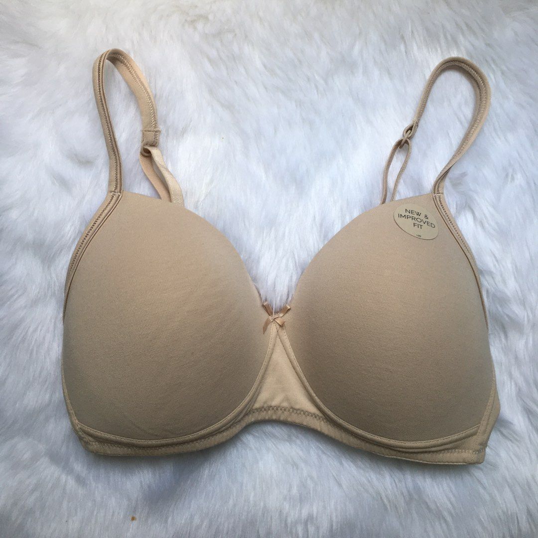 M&S Marks and Spencer Nude Non wire Bra - 32D, Women's Fashion